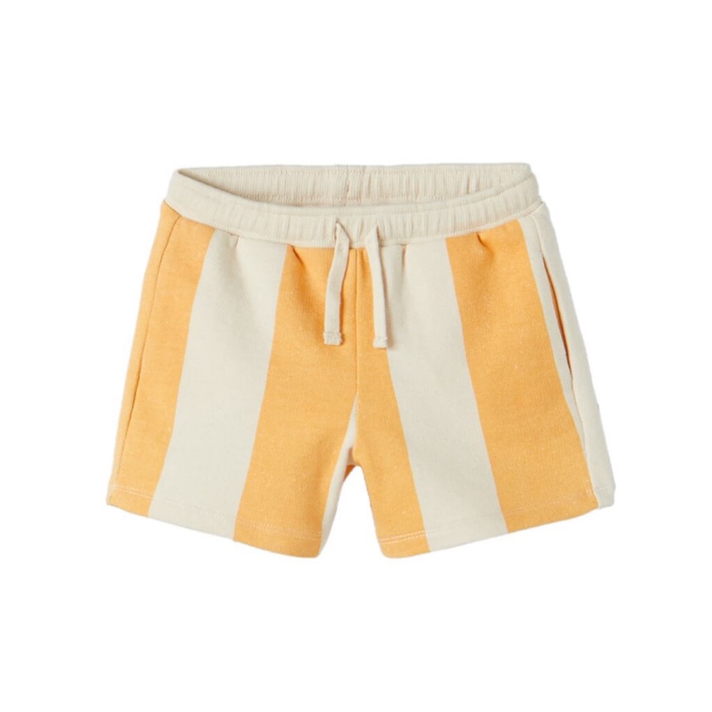 Textured Yellow Striped Shorts